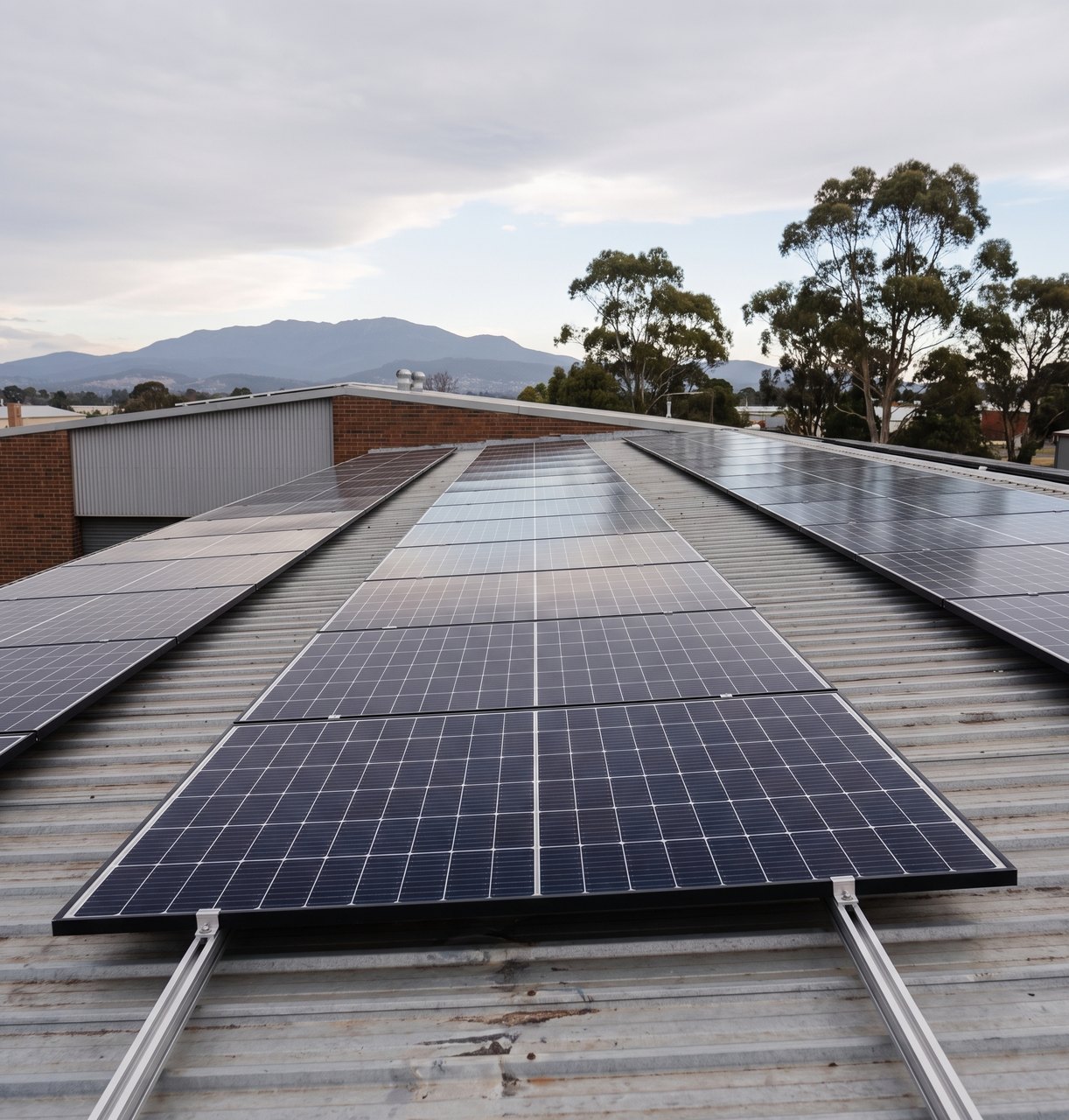 Rooftop solar array at the Howrah Plumbing Mornington facility