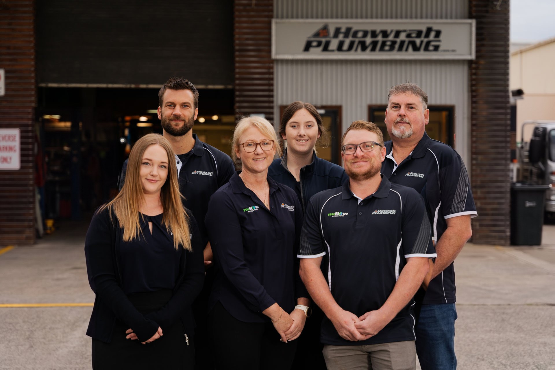 The Howrah Plumbing team outside the Mornington workshop